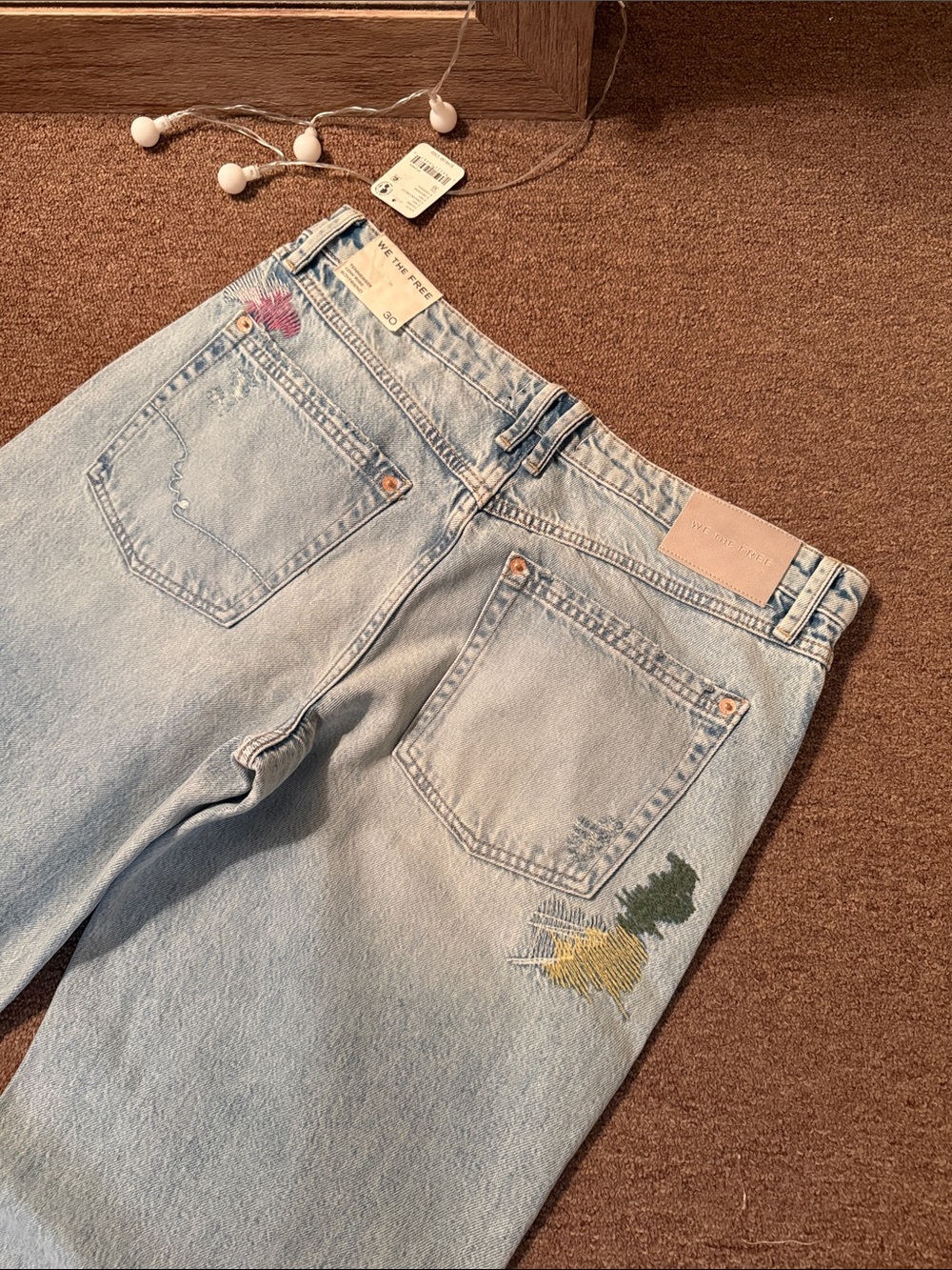 We The Free Tennessee Low-Rise Embroidered Boyfriend Jeans - Picture 7 of 13